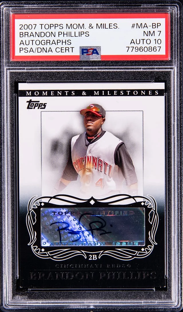 2007 Topps Brandon Phillips Moments & Milestones Autographs #MA-BP card image