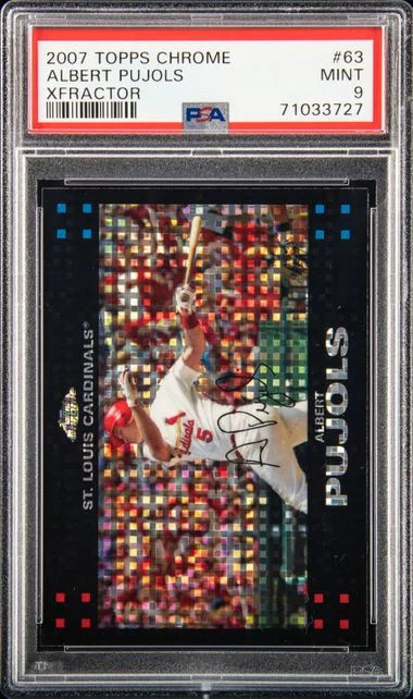 2007 Topps Chrome Albert Pujols Xfractor #63 card image
