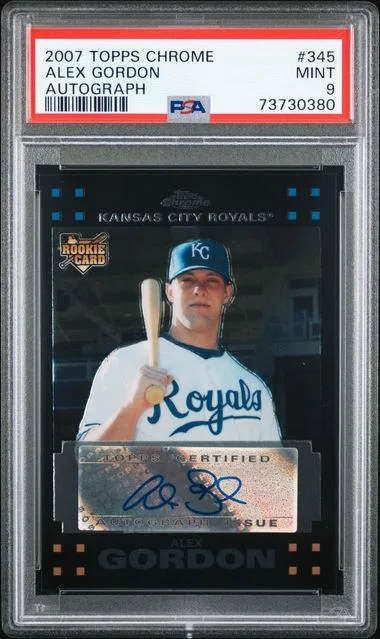 2007 Topps Chrome Alex Gordon Autograph #345 card image