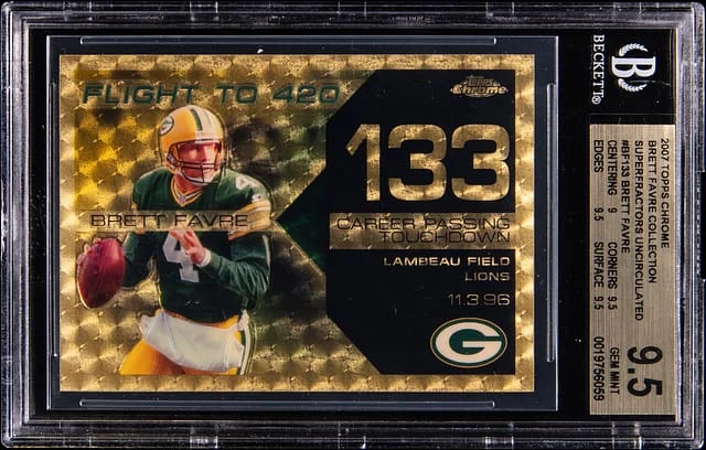 2007 Topps Chrome Brett Favre Collection SuperFractors Uncirculated #BFC-BF133 card image