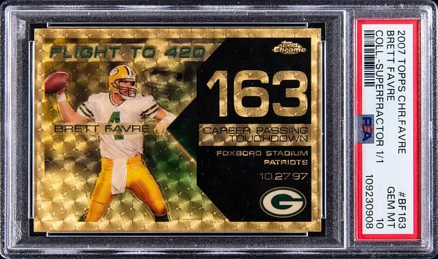 2007 Topps Chrome Brett Favre Favre Collection SuperFractor #BFC-BF163 card image