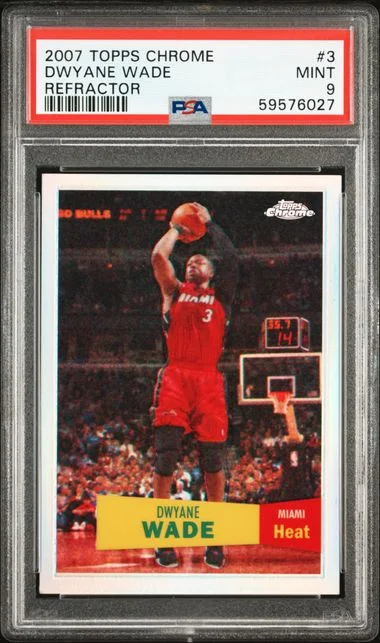 2007 Topps Chrome Dwyane Wade Refractor #3 card image