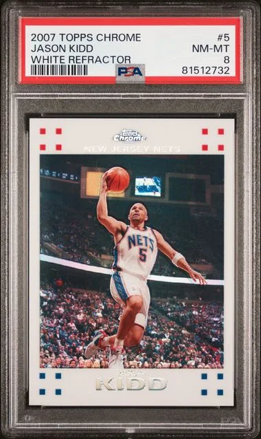 2007 Topps Chrome Jason Kidd White Refractor #5 card image
