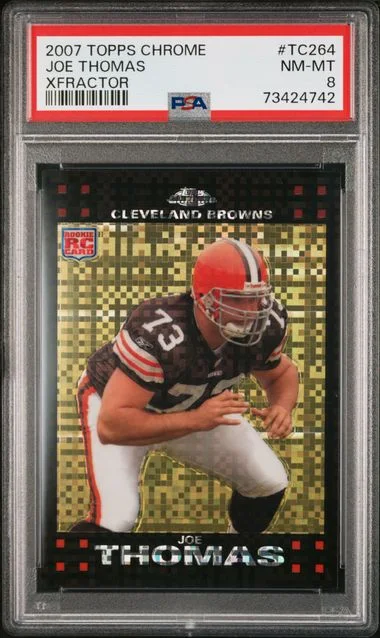 2007 Topps Chrome Joe Thomas White Refractor #Tc264 card image