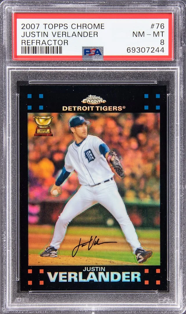 2007 Topps Chrome Justin Verlander Refractor #76 card image