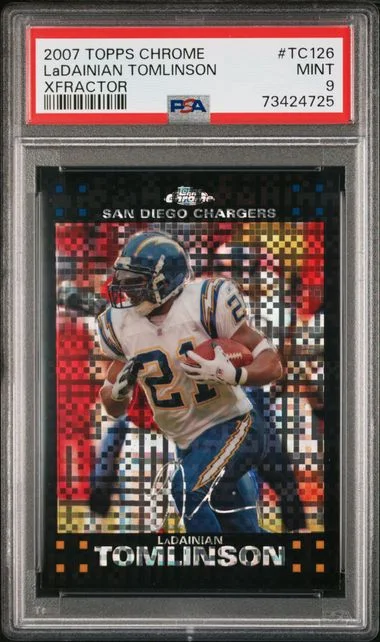2007 Topps Chrome Ladainian Tomlinson Xfractor #Tc126 card image