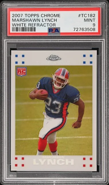 2007 Topps Chrome Marshawn Lynch White Refractor #Tc182 card image