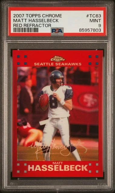 2007 Topps Chrome Matt Hasselbeck Red Refractor #TC63 card image
