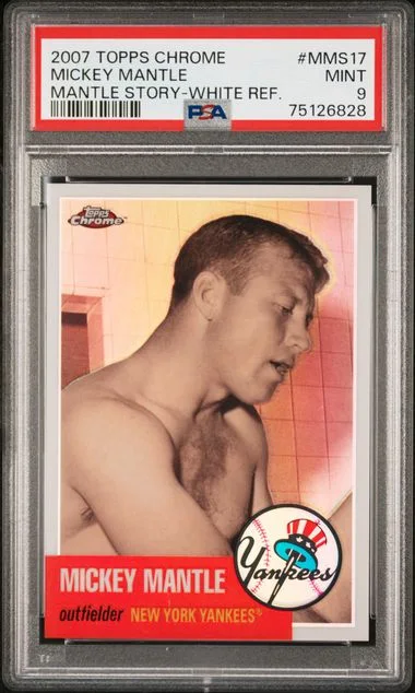 2007 Topps Chrome Mickey Mantle Mantle Story White Refractor #Mms17 card image