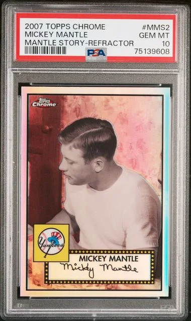 2007 Topps Chrome Mickey Mantle Mantle Story Refractor #MMS2 card image
