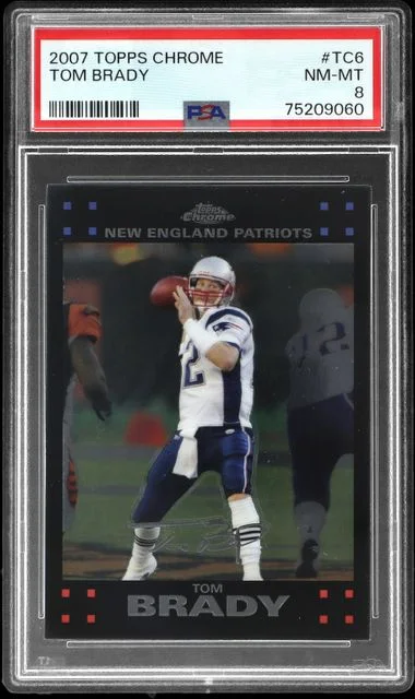 2007 Topps Chrome Tom Brady Red Refractor #TC6 card image