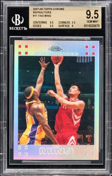2007 Topps Chrome Yao Ming Refractor #11 card image