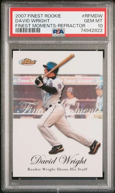 2007 Topps Finest David Wright Finest Moments Refractor #RFM-DW card image