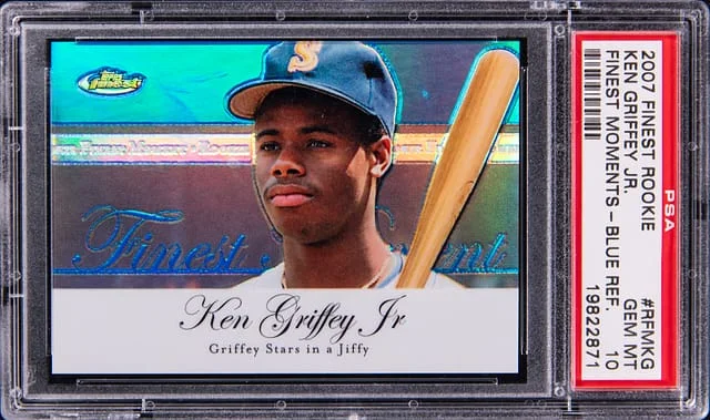 2007 Topps Finest Ken Griffey Jr. Finest Moments Refractor #RFMKG card image