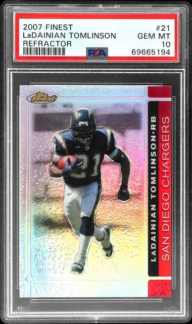 2007 Topps Finest LaDainian Tomlinson Refractor #21 card image