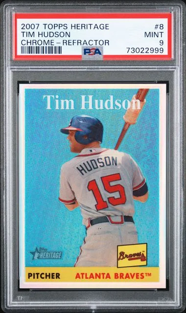 2007 Topps Heritage Chrome Tim Hudson Refractor #8 card image