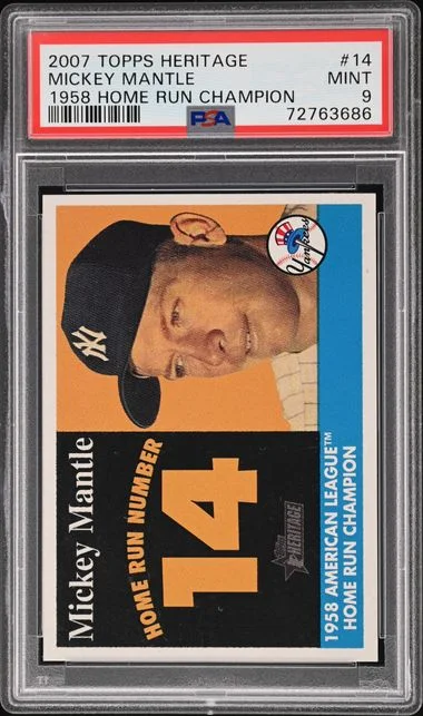 2007 Topps Heritage Mickey Mantle 1958 Home Run Champion #MHRC14 card image
