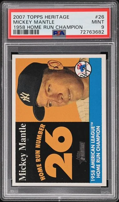 2007 Topps Heritage Mickey Mantle 1958 Home Run Champion #MHRC26 card image
