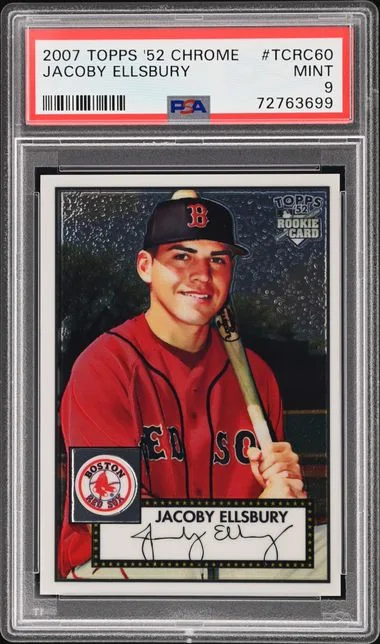 2007 Topps Jacoby Ellsbury 52 Chrome #TCRC60 card image