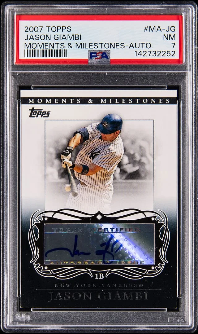 2007 Topps Jason Giambi Moments & Milestones Autograph #MA-JG card image