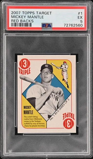 2007 Topps Mickey Mantle Target Red Backs #1 card image