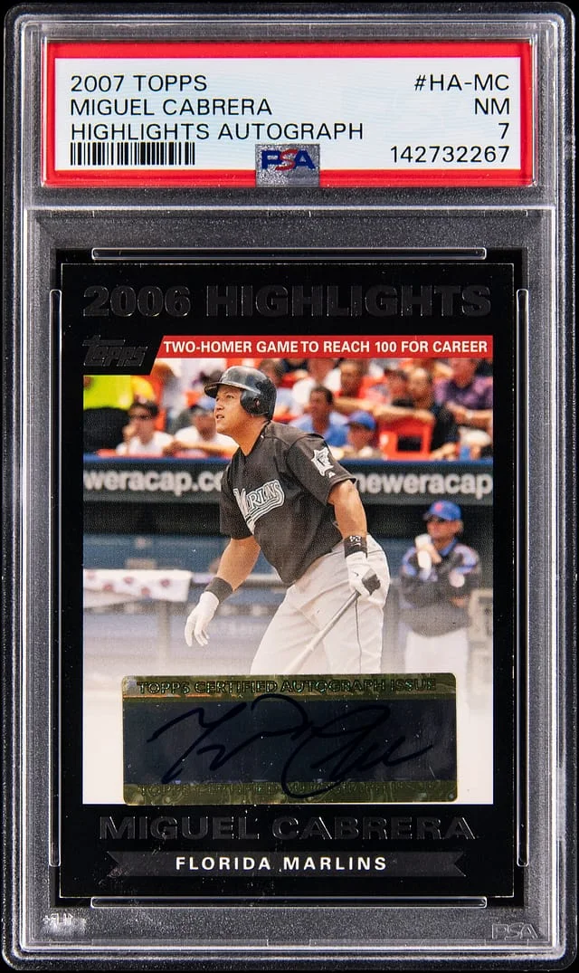 2007 Topps Miguel Cabrera Highlights Autograph #HA-MC card image