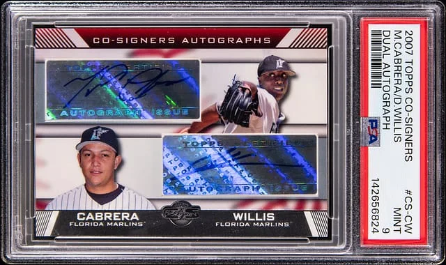 2007 Topps Miguel Cabrera/Dontrelle WIllis Co-Signers Dual Autograph #CS-CW card image