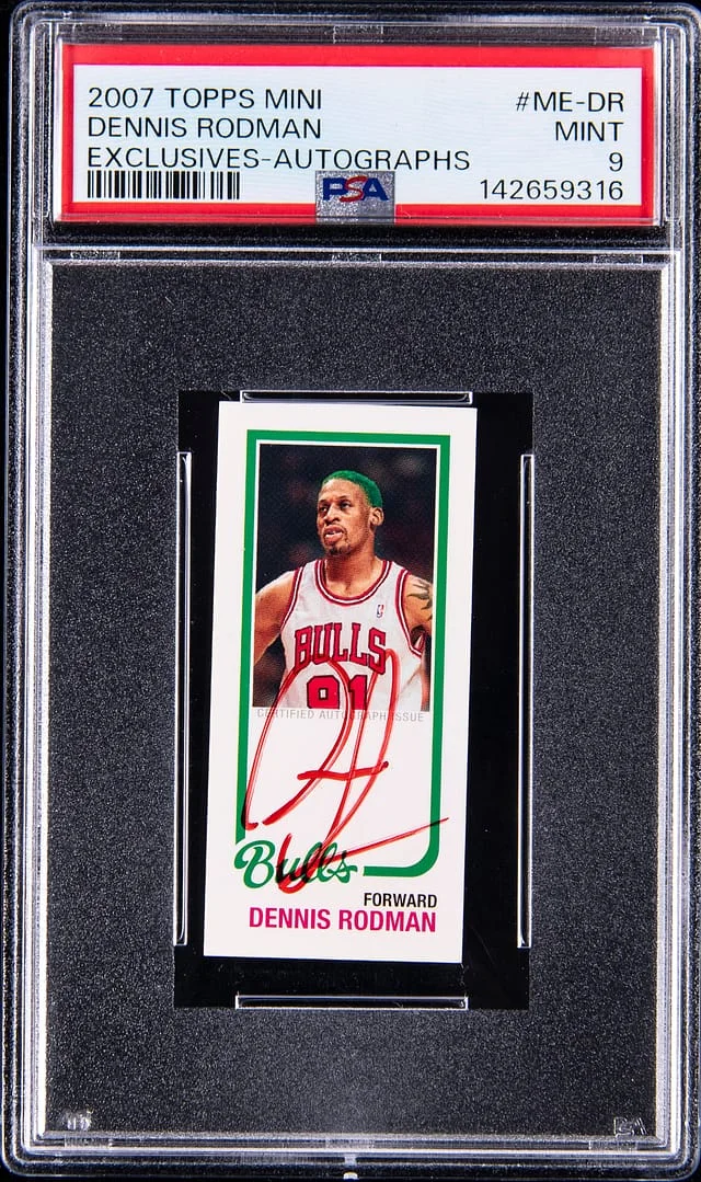 2007 Topps Mini Dennis Rodman Exclusives Autographs #ME-DR card image