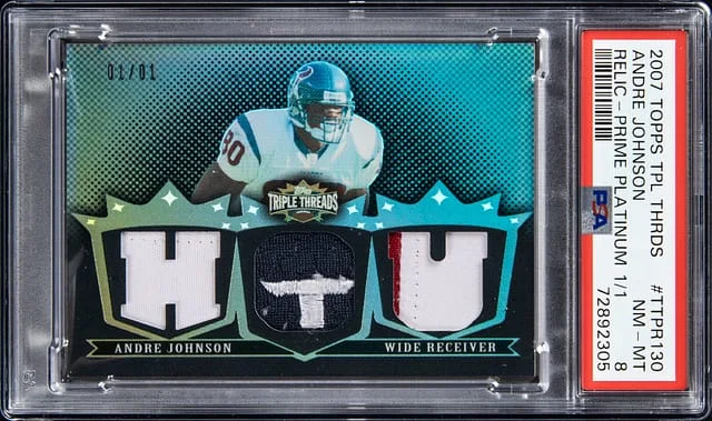 2007 Topps Triple Threads Andre Johnson Relic Prime Platinum #TTPR130 card image