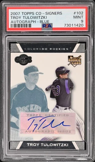 2007 Topps Troy Tulowitzki Co-Signers Autograph Blue #102 card image