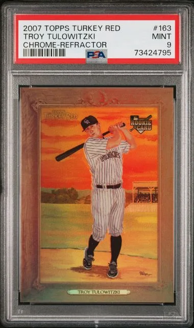 2007 Topps Troy Tulowitzki Turkey Red Chrome Refractor #163 card image