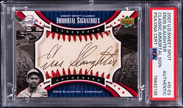 2007 UD Sweet Spot Classic Immortal Signatures Enos Slaughter #IS-ES card image