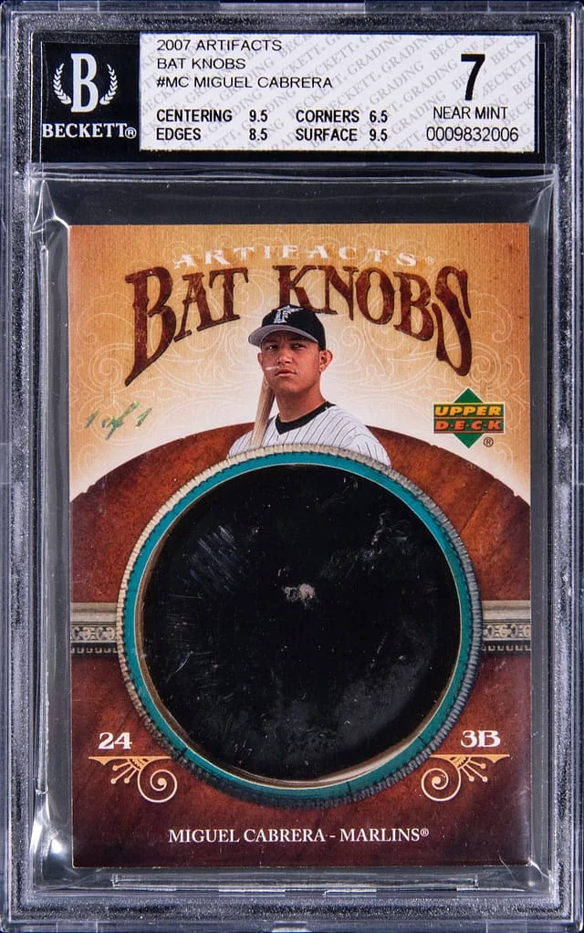 2007 Upper Deck Artifacts Miguel Cabrera Game-Used Bat Knobs #ABK-MC card image