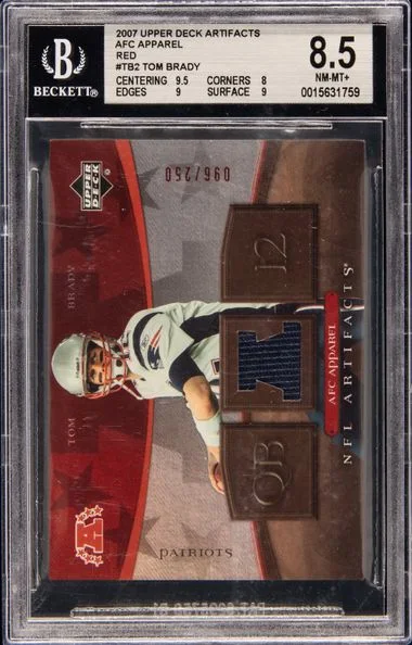 2007 Upper Deck Artifacts Tom Brady Game-Used AFC Apparel #TB2 card image