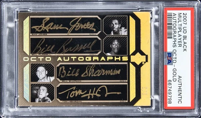 2007 Upper Deck Black Octo Gold Jones/Russell/Sahrman/Heinsohn/Ramsey/Sanders/Howell/Nelson #no-number card image