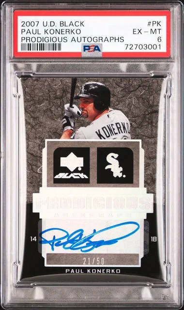 2007 Upper Deck Black Paul Konerko Prodigious Autographs #PK card image