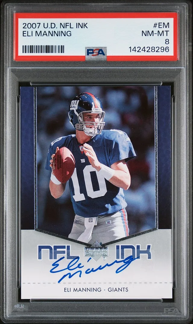 2007 Upper Deck Eli Manning NFL Ink #NFLI-EM card image