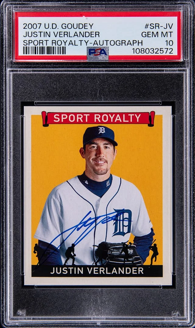 2007 Upper Deck Justin Verlander Goudey Sport Royalty Autographs #SR-JV card image