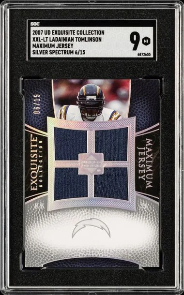 2007 Upper Deck Ladainian Tomlinson Game-Used Silver Spectrum Exquisitecollection Max Jersey #XXL-LT card image