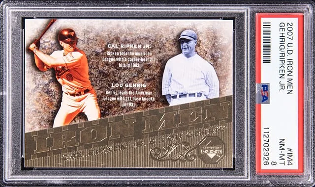 2007 Upper Deck Lou Gehrig/Cal Ripken Jr. Iron Men #IM4 card image