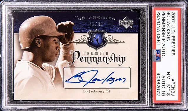 2007 Upper Deck Premier Bo Jackson Penmanship Autograph #PEN-BJ card image