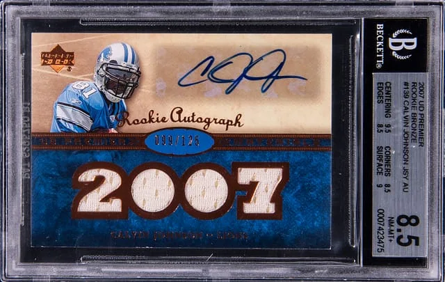 2007 Upper Deck Premier Calvin Johnson Bronze #139 card image