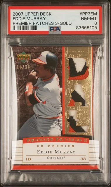 2007 Upper Deck Premier Gold Pp3Em Eddie Murray Patches #3 card image
