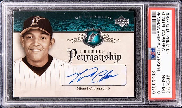 2007 Upper Deck Premier Miguel Cabrera Penmanship Autograph #PEN-MC card image