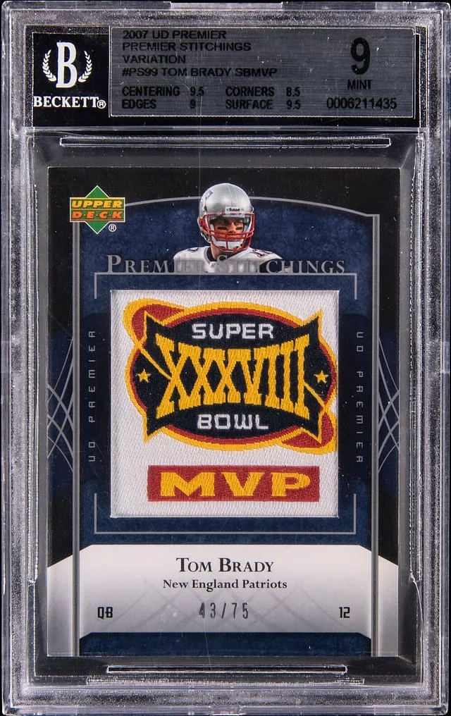 2007 Upper Deck Premier Tom Brady Stitchings Variation #PS-99 card image