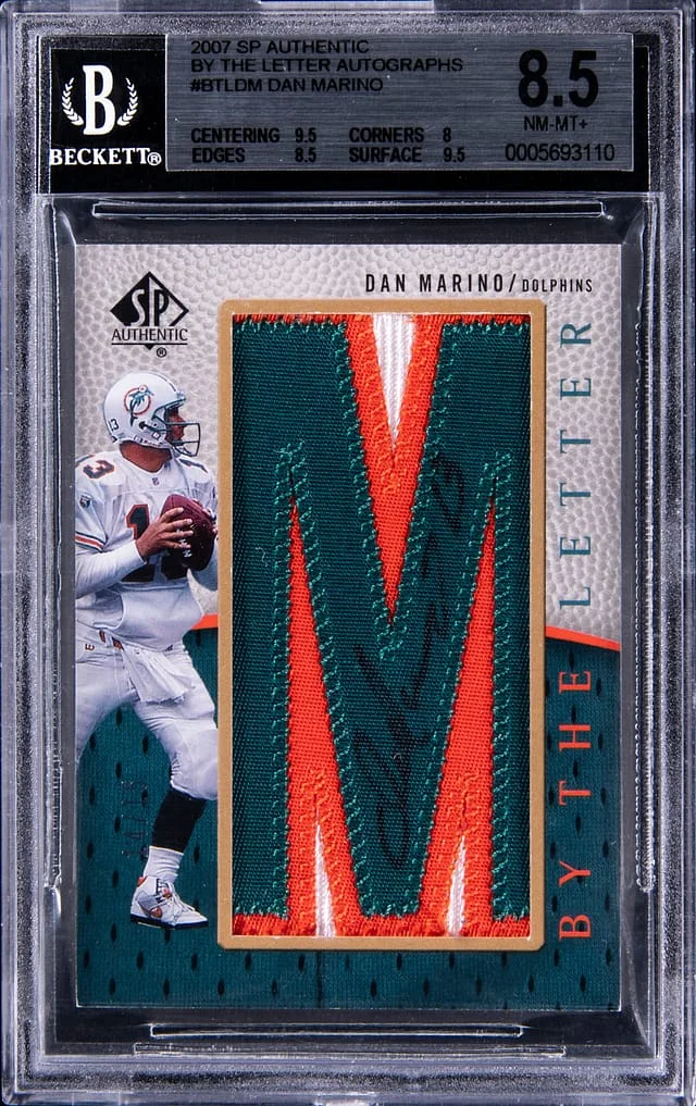 2007 Upper Deck SP Authentic Dan Marino By The Letter Autograph #BTL-DM card image