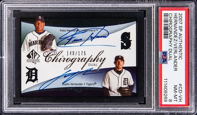 2007 Upper Deck SP Authentic Felix Hernandez/Justin Verlander Chirography Dual #CD-VH card image