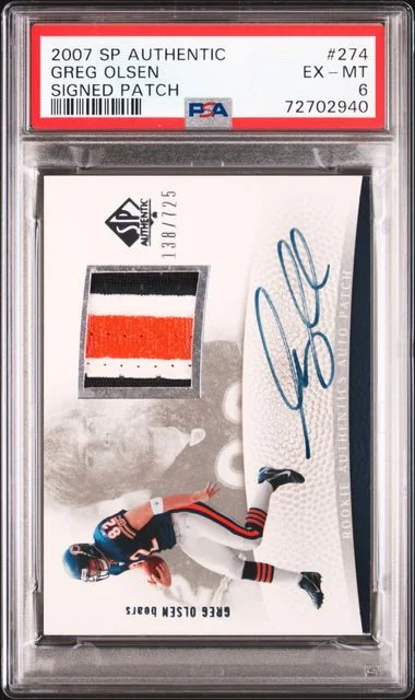 2007 Upper Deck SP Authentic Greg Olsen Patch Autograph (RPA) #274 card image