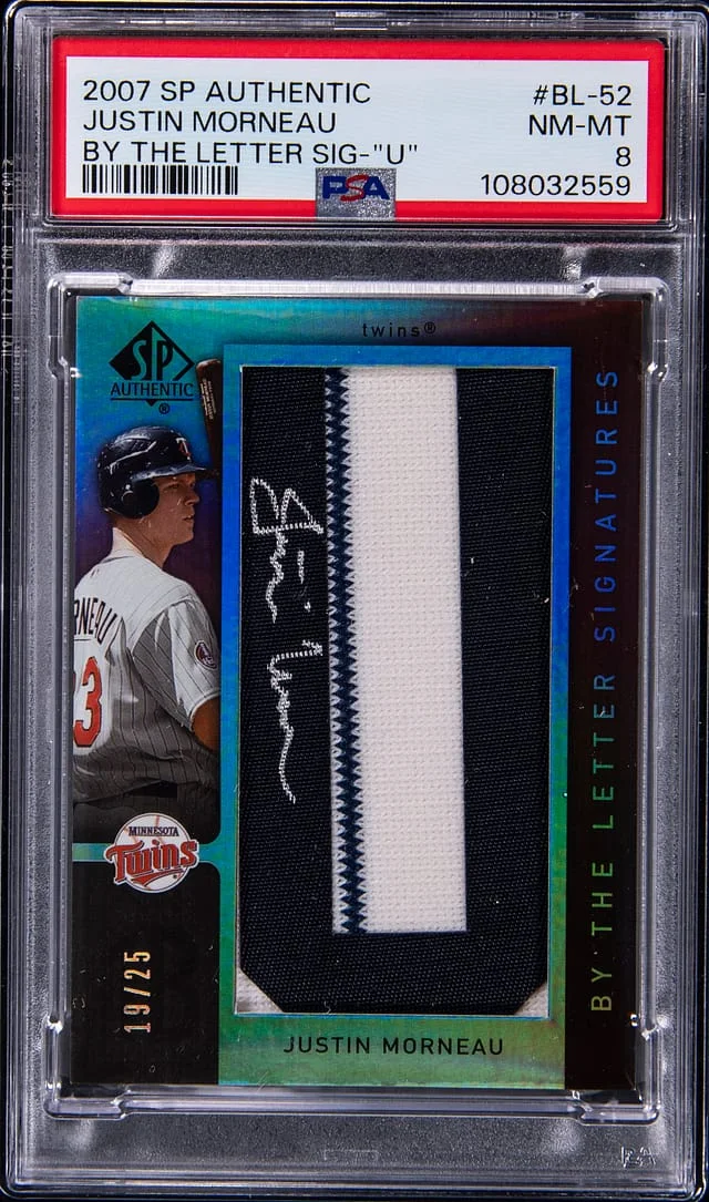 2007 Upper Deck SP Authentic Justin Morneau By The Letter Signatures U #BL-52 card image
