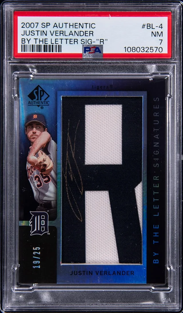 2007 Upper Deck SP Authentic Justin Verlander By The Letter Signatures R #BL-4 card image